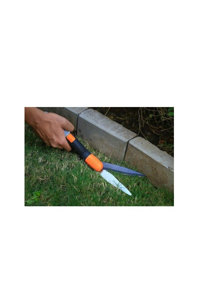 LAMAY Manual Grass Hedge Shears/Trimmer for Cutting Lawn Edge, 360 Rotatable Blade Head, Serrated Blade, Precision-Cut On Both Sides - Image 2