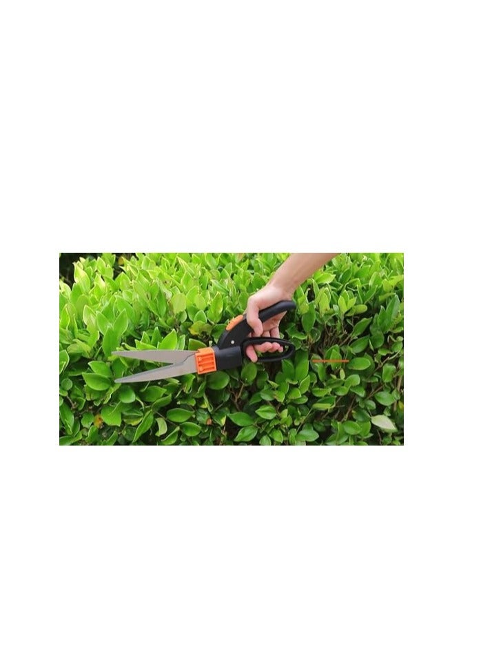 LAMAY Manual Grass Hedge Shears/Trimmer for Cutting Lawn Edge, 360 Rotatable Blade Head, Serrated Blade, Precision-Cut On Both Sides - Image 3