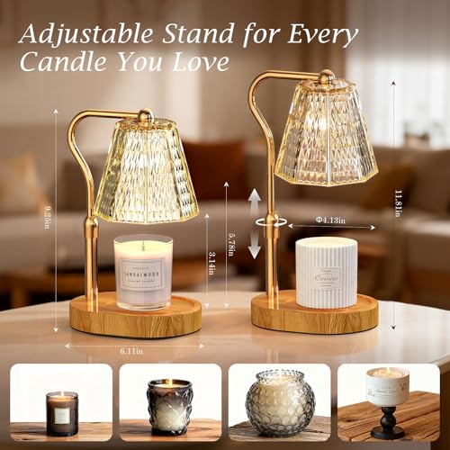 BYART Candle Warmer Lamp with Timer Gifts for Women, Adjustable Height Wax Warmer Lamp for Scented Candles Home Essentials Decor, White Elephant Gifts for Adults Who Have Everything - Image 4