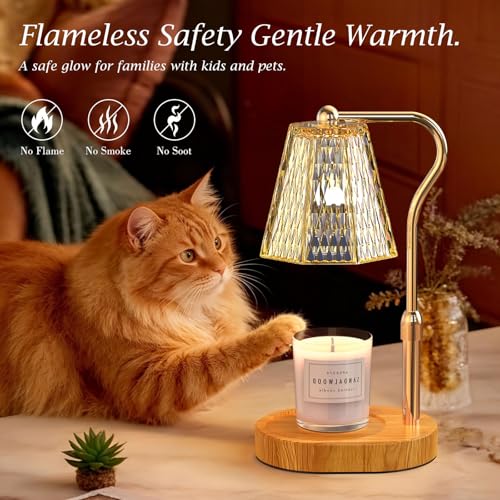BYART Candle Warmer Lamp with Timer Gifts for Women, Adjustable Height Wax Warmer Lamp for Scented Candles Home Essentials Decor, White Elephant Gifts for Adults Who Have Everything - Image 5