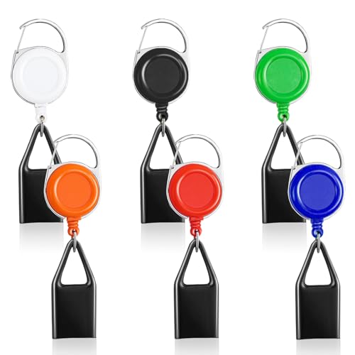 GTILE 6 Pcs Retractable Lighter Leash Keychain Lighter Holder with Clip Classic Lighters Cover Single Clip for Convenience Multicolor Lighters Strap 6 - Image 1