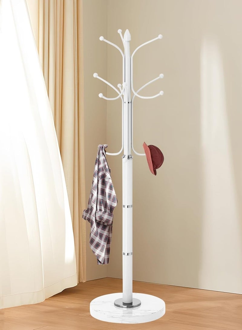 DubaiGallery Coat Rack, Coat Rack Freestanding Metal Coat Tree Hanger 12 Hooks Hat Rack for Hanging Bags Scarves Clothes Handbag Umbrella Jacket Hall Bedroom - Image 1