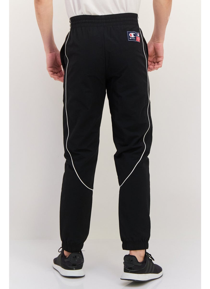 Champion Men Custom Fit Brand Logo Training Sweatpants, Black  - Image 3
