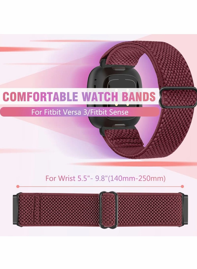Excefore Elastic Bands Compatible with Fitbit Versa 3, Adjustable Soft Stretchy Loop Bracelet Watch Bands for Women and Men - Image 4