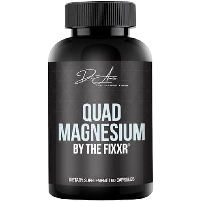 Fixxr Quad Magnesium by Dr. Amie | 4 Forms of Magnesium 500 mg per Serving | Formulated with Aquamin to Help with Digestion and Absorption | 30 Day Supply, 60 Capsules - Image 1