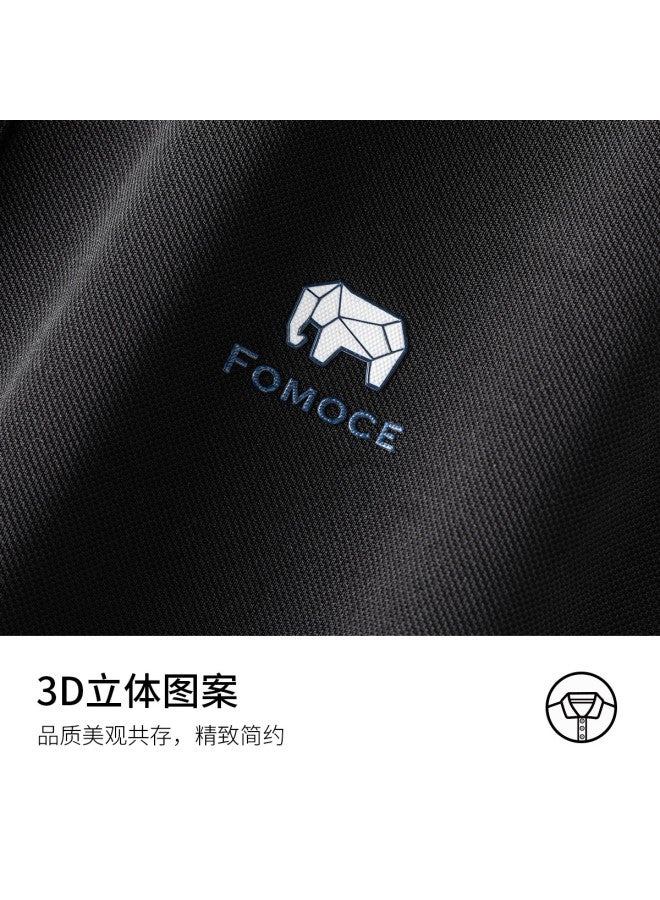 Fomoce summer Solid Color Comfortable Breathable Commuter Thin Men's Polo Shirt - Image 4