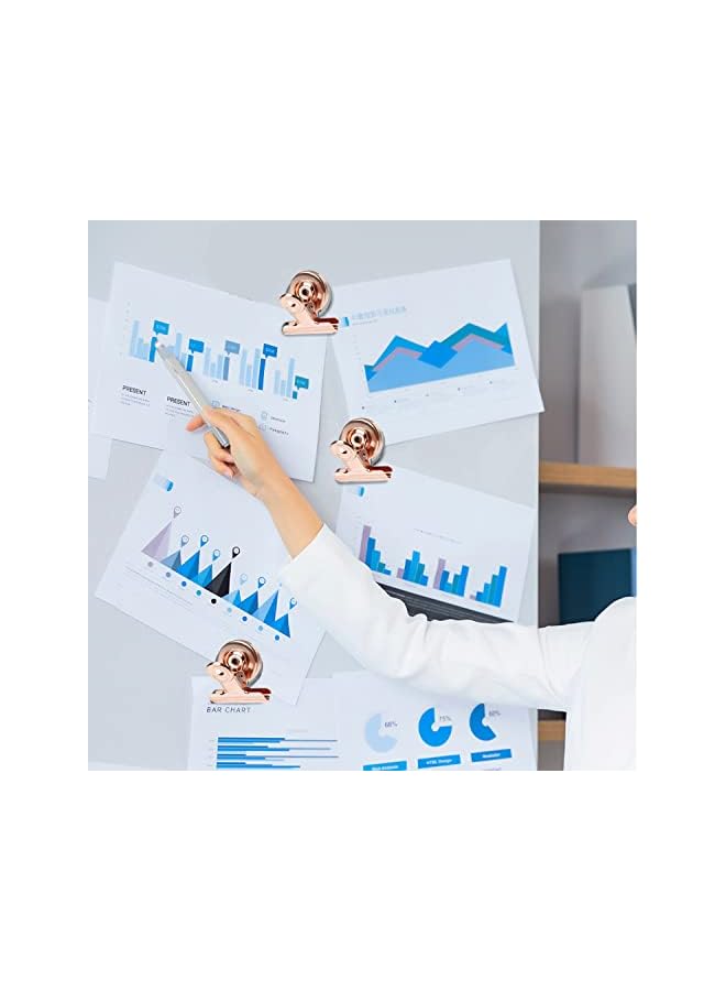 promass Magnetic Hook Clip, 10 Pieces (Rose Gold) - Image 2