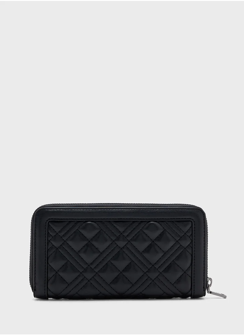 Love Moschino Logo Detailed Zip Over Wallet