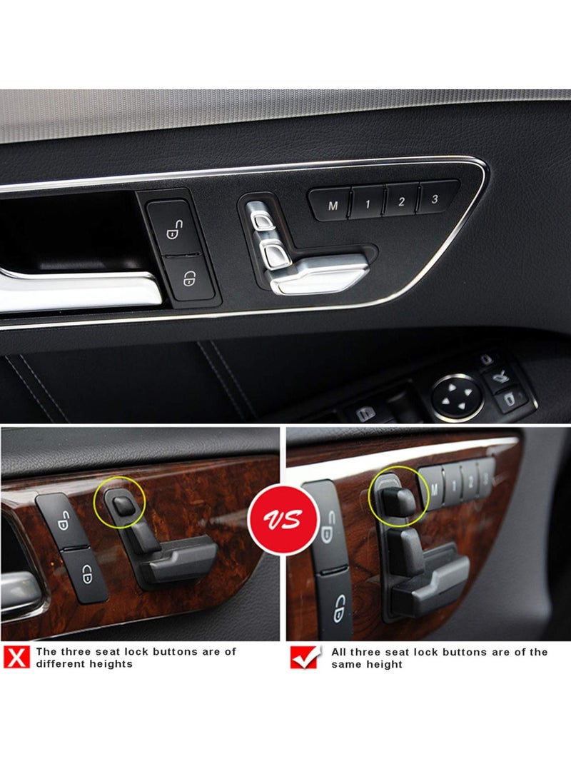 Y&D Door Seat Adjust Button Cover for Mercedes Benz, 6 Pcs Adjustment Caps B-Class W246 / C-Class W204 E-Class W212 ML W166 CLA W117 GLK X204 GL X166 CLS W218  - Image 4