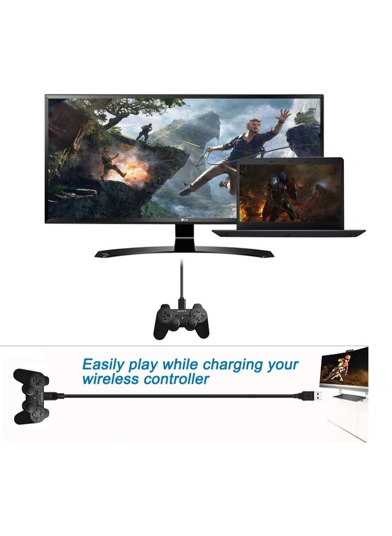 يوكا كابل شاحن يد تحكم PS3 بطول 0.8 متر سلك USB صغير متوافق مع DualShock 3 و SIXAXIS و PS3 Slim و PS3 Move مثالي للاستخدام اليومي والهدايا والألعاب المنزلية - Image 5