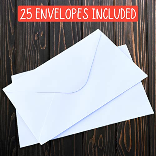 QualityVibe 25 Gray & Blue Flower Invitations With Envelopes, Fill In Style You're Invited, Elegant Gray, Birthdays, Baby & Bridal Showers. Thick & Non Coated Cardstock For Use With Any Pen. - Image 4