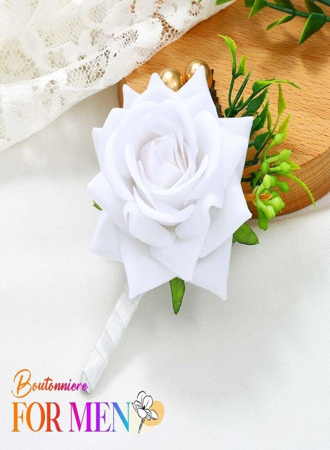 لاتيوس زهرة العريس البيضاء من لاتيوس، مناسبة للعريس (أبيض) - Image 2
