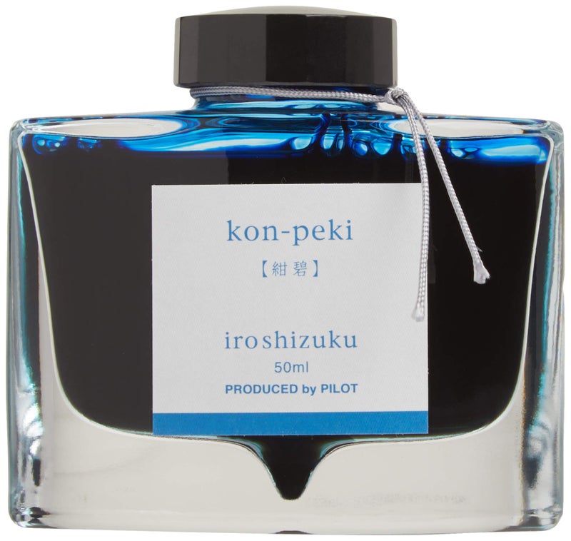 PILOT Iroshizuku Bottled Fountain Pen Ink, Kon-Peki, Deep Blue (Turquoise Blue) 50ml Bottle (69212) - Image 5