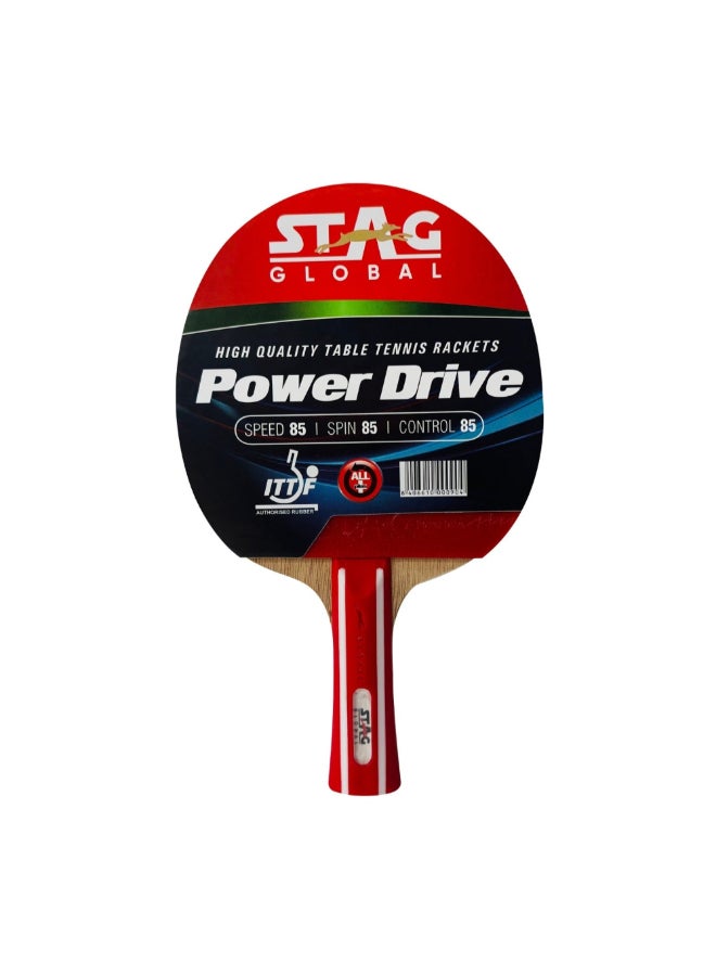 ستاج مضرب تنس طاولة بمقبض مستقيم بنظام باور درايف ومريح متعدد الألوان 4 × 18 × 29 سم TTRA-210 - Image 1