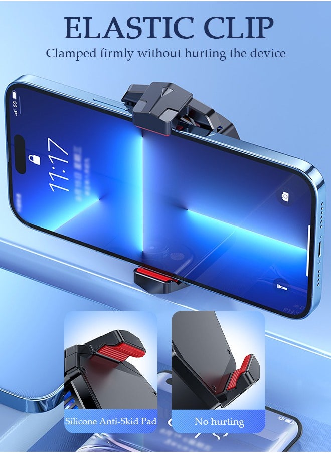 DUNISO Phone Cooler for Live Streaming and Gaming, Semi-Conductor Cooling Chip Mobile Phone Radiator with Adjustable 3 Gear Wind Speed and Adjustable Stand, Fit All Types of iPhone Android Smartphones  - Image 5