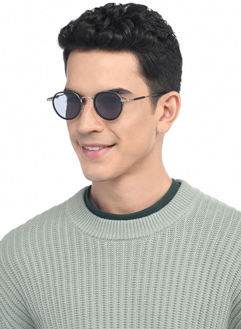 VINCENT CHASE Unisex Polarized Round Sunglasses - VC S15769 - Lens Size: 45 Mm