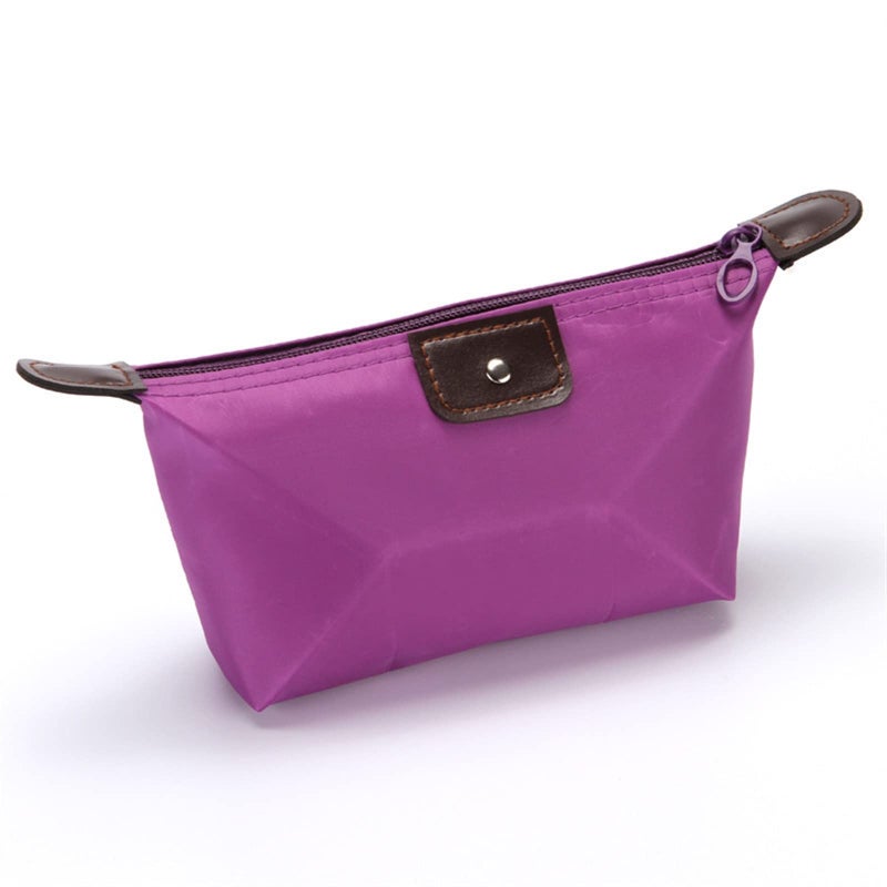 Waterproof Nylon Toiletry Bag Portable Cosmetic Wash Pouch For Women Orange - Image 2