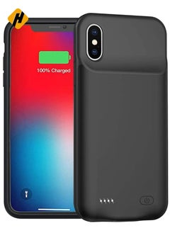 Battery Case for iPhone Xs Max, Enhanced 4000mAh Protective Portable Charging Case Rechargeable Extended Battery Pack Compatible with iPhone Xs Max (6.5 inch) Charger Case (Black)