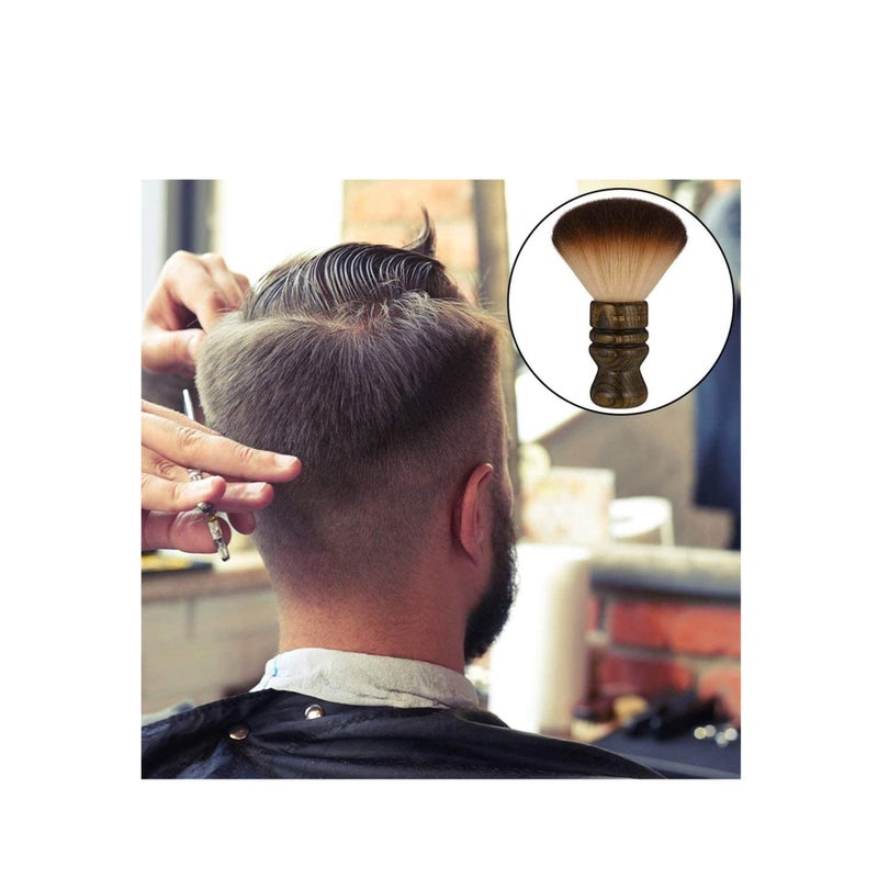 SOLARAE Large Neck Duster Brush, Anself Soft Salon Barber Neck Face Hair Cleaning Brush Hair Grooming Shaving Sweeping Brush Tool Wooden Handle - Image 5