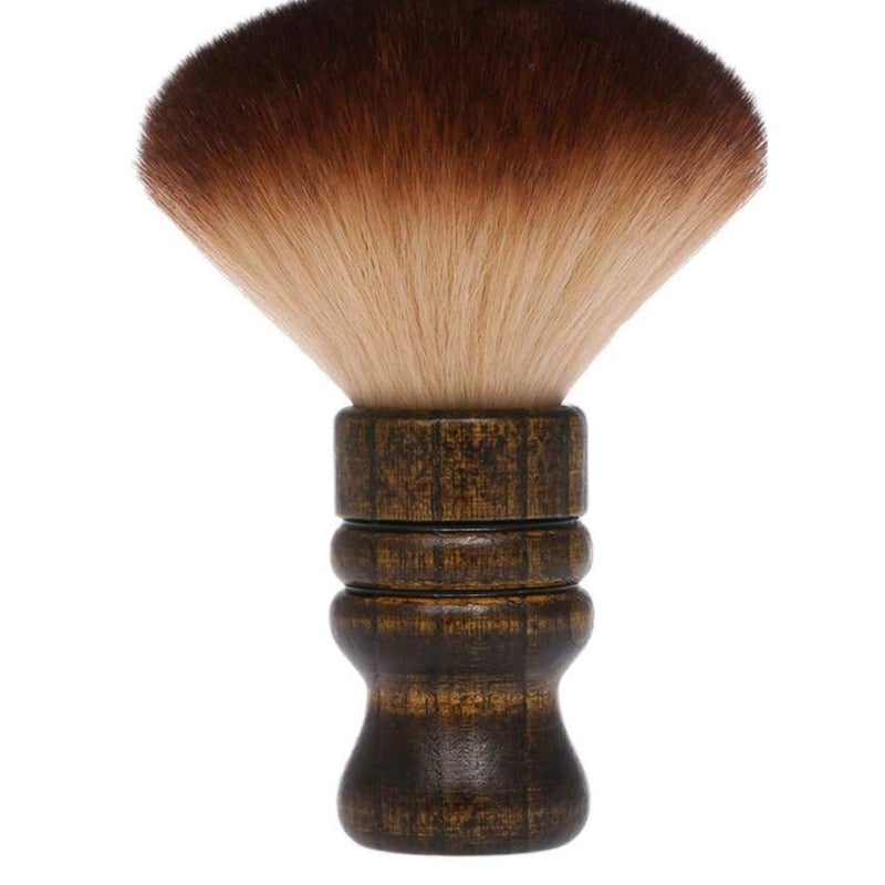 SOLARAE Large Neck Duster Brush, Anself Soft Salon Barber Neck Face Hair Cleaning Brush Hair Grooming Shaving Sweeping Brush Tool Wooden Handle - Image 1