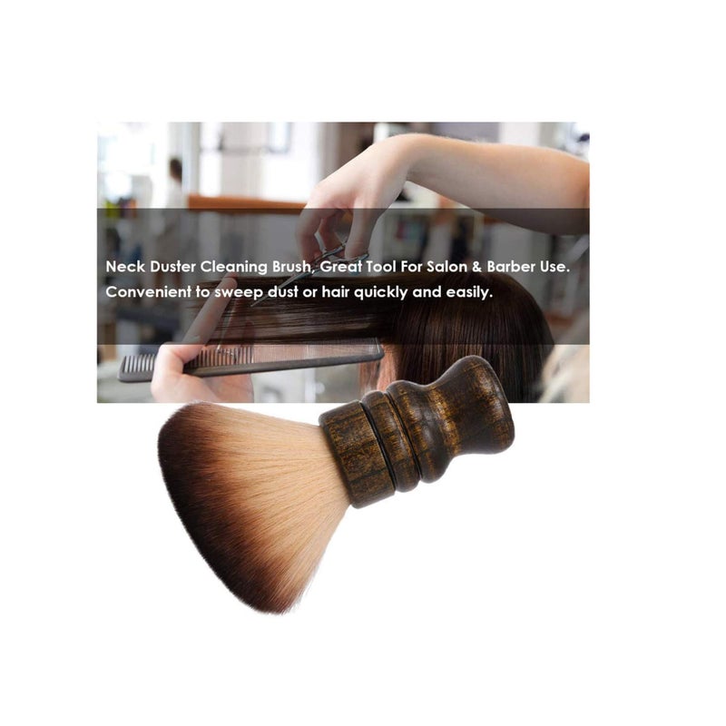 SOLARAE Large Neck Duster Brush, Anself Soft Salon Barber Neck Face Hair Cleaning Brush Hair Grooming Shaving Sweeping Brush Tool Wooden Handle - Image 4
