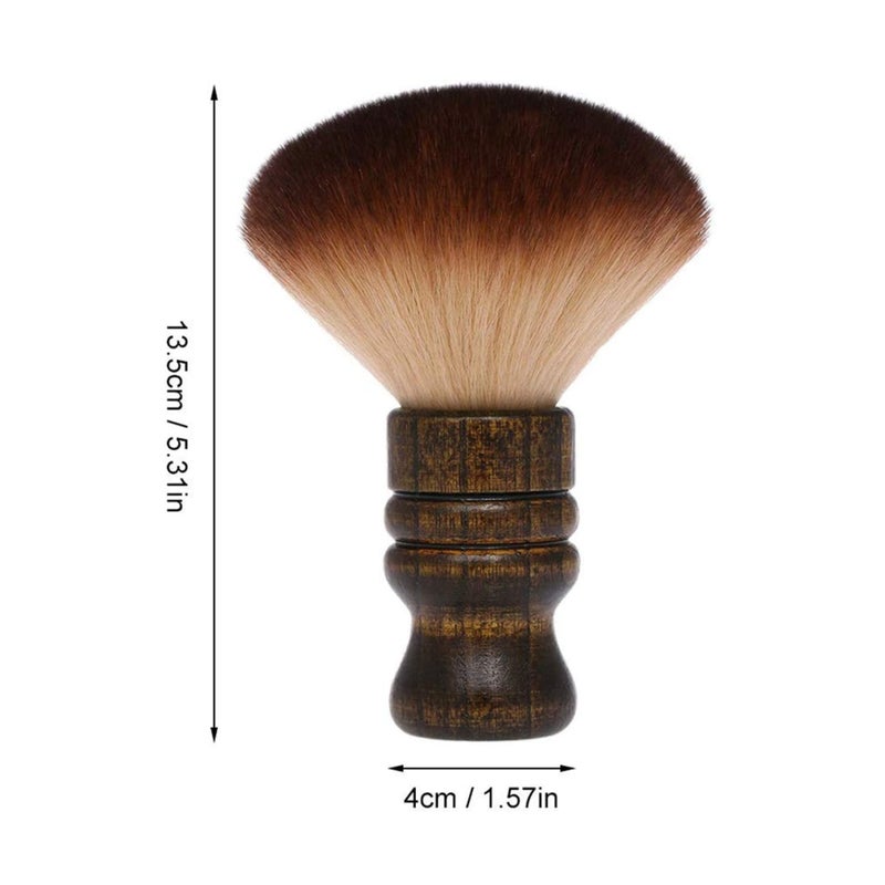 SOLARAE Large Neck Duster Brush, Anself Soft Salon Barber Neck Face Hair Cleaning Brush Hair Grooming Shaving Sweeping Brush Tool Wooden Handle - Image 2