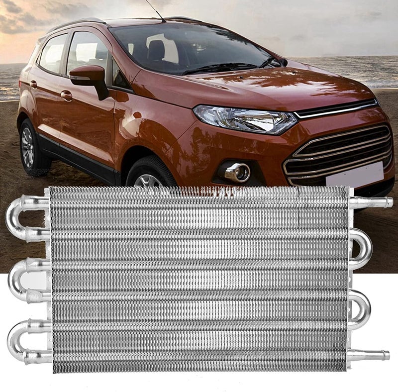 مجموعة تبريد زيت ناقل الحركة عن بعد للسيارة ذات 6 صفوف، مشعاع تبريد زيت ناقل الحركة من سبائك الألومنيوم العالمي مع ملحقات التركيب لتبريد ناقل الحركة اليدوي الآلي - Image 2