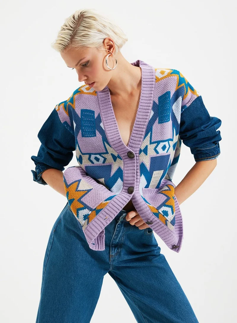 trendyol Jacquard Knitted Sweater