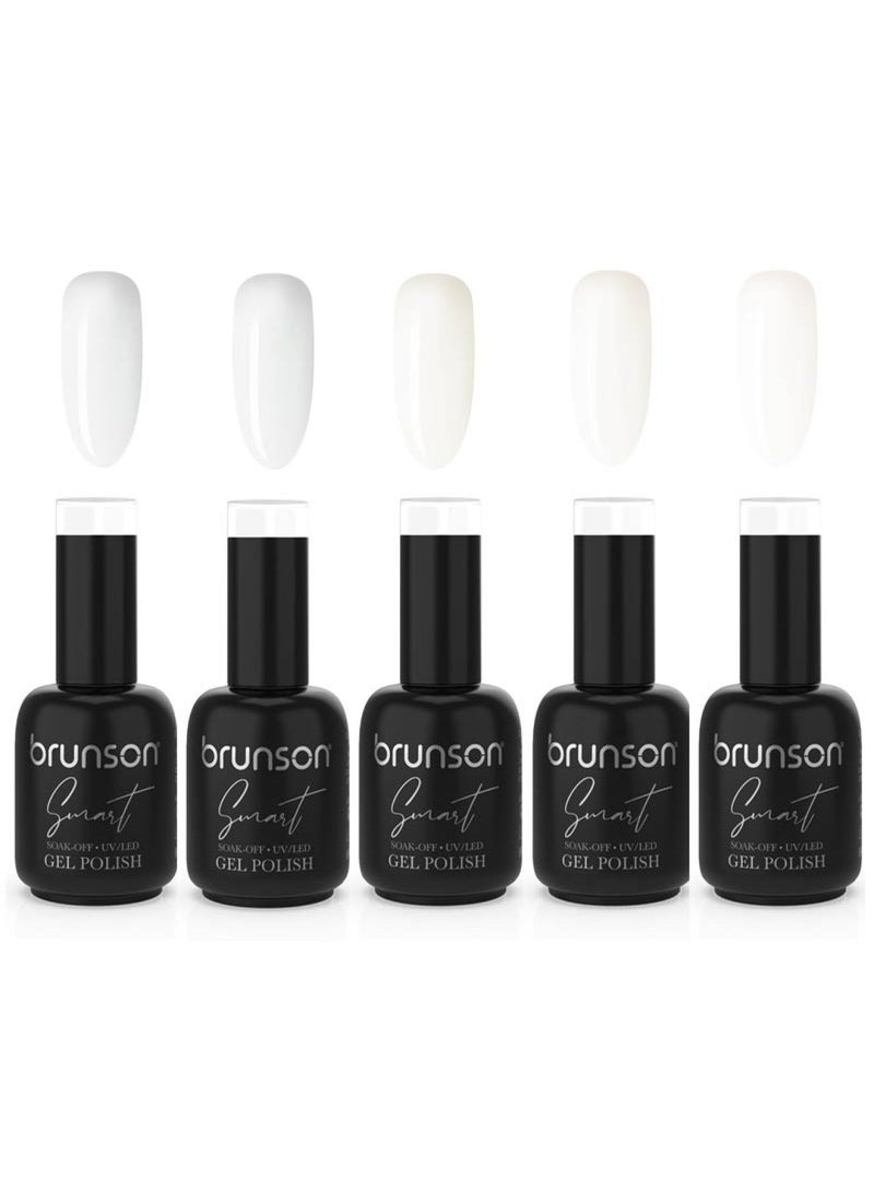 brunson طلاء أظافر جل ذكي من مجموعة Pure Elegance، 5 قطع BPE