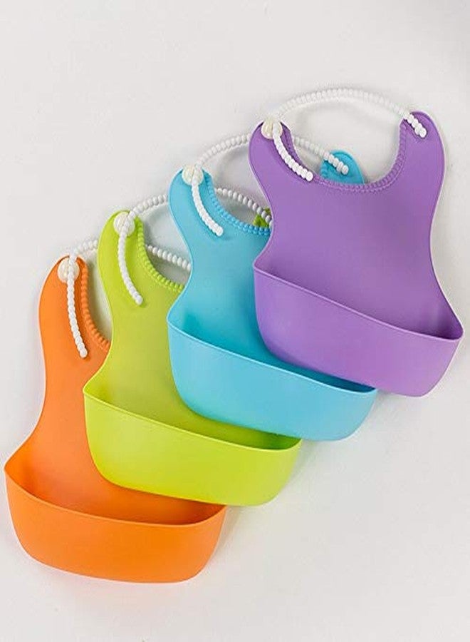 Alya The Cheeky Kidzz Newborn Cute Attractive Plain Solid Baby Button Bib Apron Waterproof With PVC Silicone Durable washable back For Feeding Toddlers/Infants Babies(0 Months+) (PACK OF 1, YELLOW) - Image 3