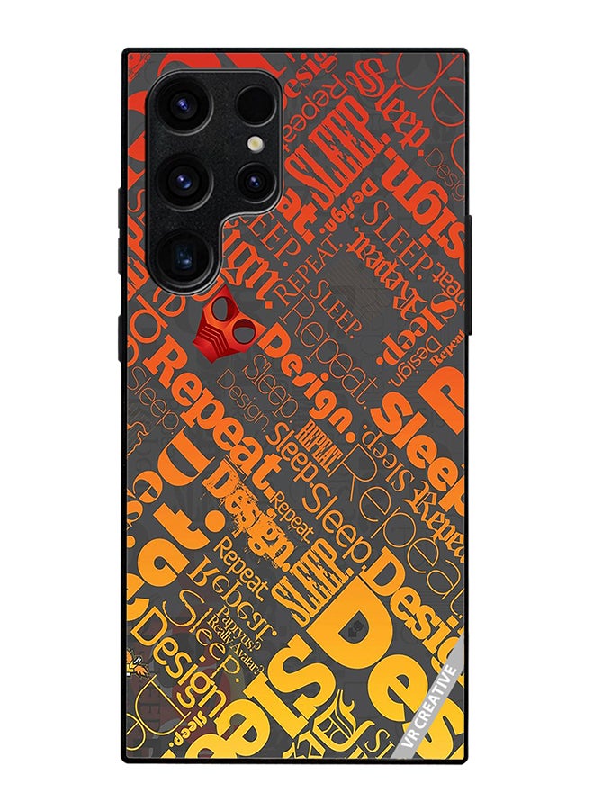 Protective Case Cover For Samsung Galaxy S25 Ultra Sleep Repeat Design Multicolour