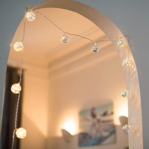Cobus CozyHome – 23 FT Lantern Globe Ball String Lights | Plug Powered LED Decorative Lighting | Moroccan Lights Outdoor and Indoor Decorations | Ramadan led Lights | Lights for Room décor - Image 4