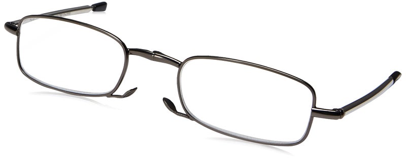 Foster Grant Gideon Fold Flat Reading Glasses, Black/Transparent, 64 mm - Image 1