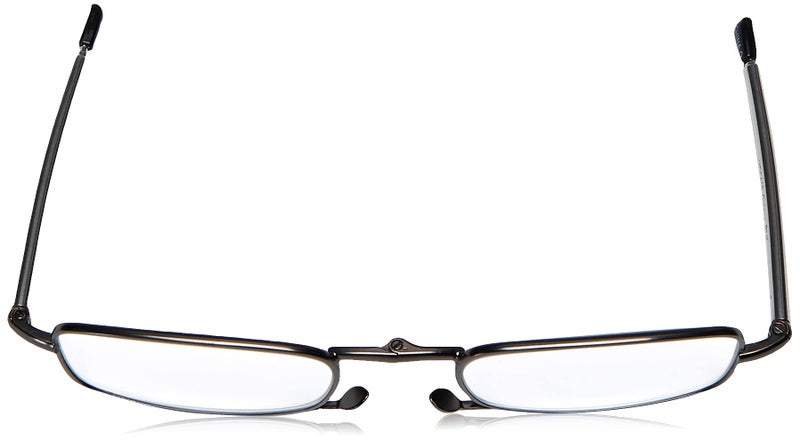 Foster Grant Gideon Fold Flat Reading Glasses, Black/Transparent, 64 mm - Image 4