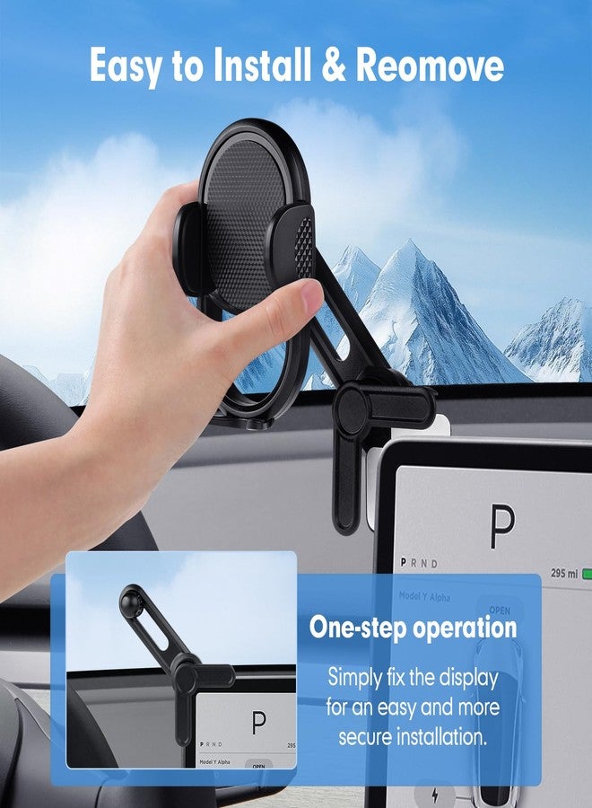 Epltion 2 Ways of Tesla Phone Mount for Tesla Model y Accessories 2025, Comes with Standard Phone Holder or One for A Pop for Car Dash Phone Holder for Tesla Model 3/Y/S/X/Cybertruck Accessories - Image 5