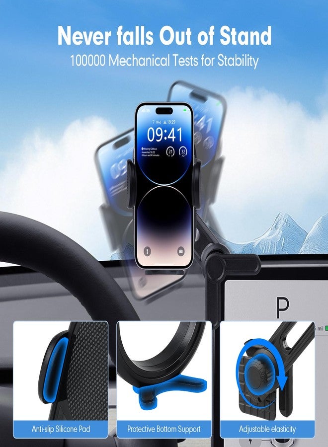 Epltion 2 Ways of Tesla Phone Mount for Tesla Model y Accessories 2025, Comes with Standard Phone Holder or One for A Pop for Car Dash Phone Holder for Tesla Model 3/Y/S/X/Cybertruck Accessories - Image 3
