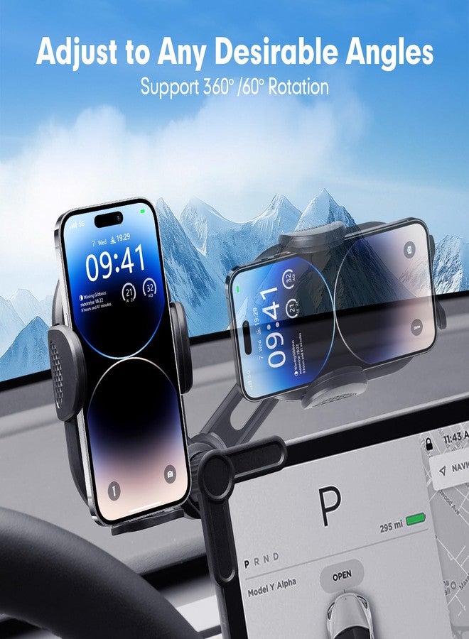 Epltion 2 Ways of Tesla Phone Mount for Tesla Model y Accessories 2025, Comes with Standard Phone Holder or One for A Pop for Car Dash Phone Holder for Tesla Model 3/Y/S/X/Cybertruck Accessories - Image 2