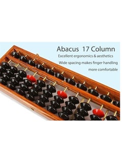 yongsheng Anti-Skid Educational Mathematical 17 Digit Rod Wooden Abacus Chinese Counting Tool，Vintage Style Wooden Abacus Professional Abacus for Adults Kids  - Image 4