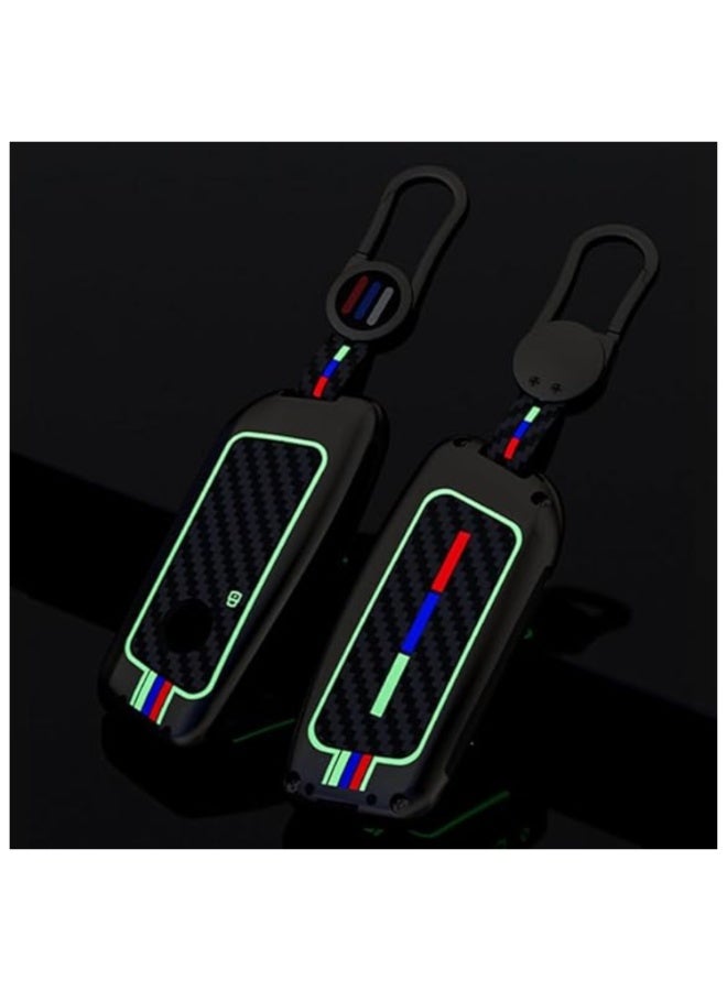 7Cylinder Zinc Alloy Durable Key Fob Cover with Key Chain Compatible with BMW i7, X7, xi7 Series (2023) - Metallic Grey, 4 Buttons. - Image 4