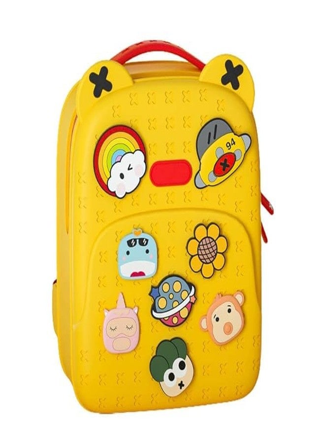 Rahisa Water Resistant Kids Backpack Light Weight School Bookbag Unisex Stylish Bag for Children Age 3-12 Years Old, with DIY Patches, Durable - Image 1