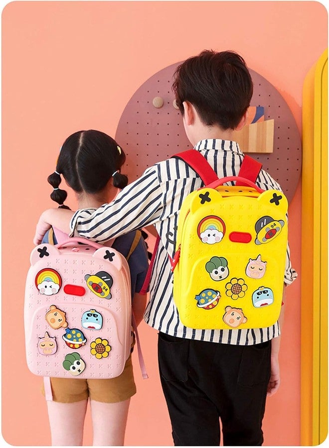 Rahisa Water Resistant Kids Backpack Light Weight School Bookbag Unisex Stylish Bag for Children Age 3-12 Years Old, with DIY Patches, Durable - Image 3