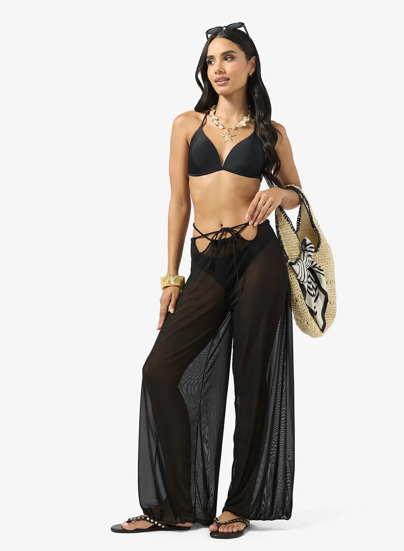 Ginger 3 Pc Bikini &amp; Sheer Pant Set