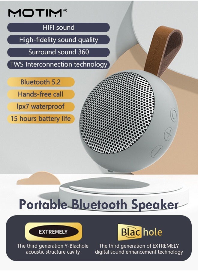 IPX7 Waterproof Speaker, Mini Bluetooth Speaker with 360° Surround Stereo Sound, Powerful Audio Punchy Bass Hands, free Calls Dustproof Wireless Bluetooth Streaming, 15 Hours of Playtime - pzsku/ZA0BA9F26F2CD9A37B7C9Z/45/_/1702979280/6b62e88f-b6a1-4436-9167-a4737d468bab