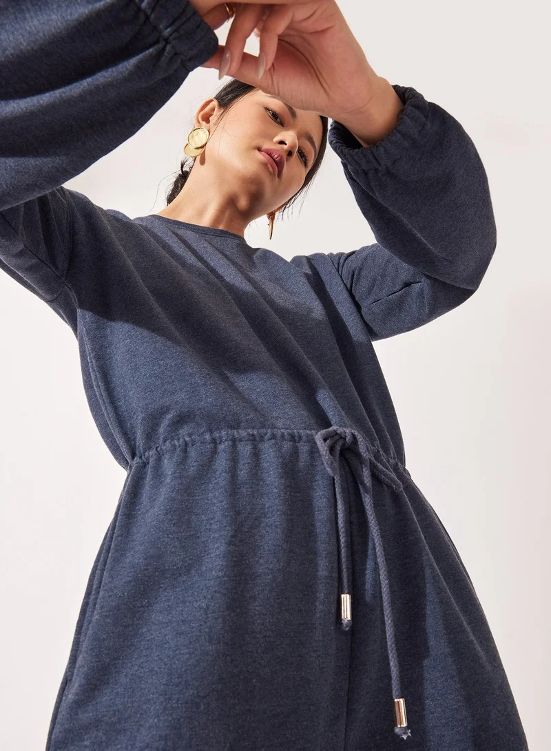 The Label Life The Label Life Women's Drawstring Waist Jumpsuit - Navy Blue