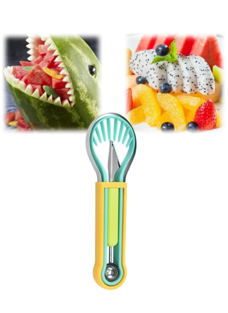 Oasisgalore Melon Baller Scoop Set, 4-in-1 Stainless Steel Melon Baller & Cutter Set (2024 Upgrade): Scooper, Slicer.  - Image 1