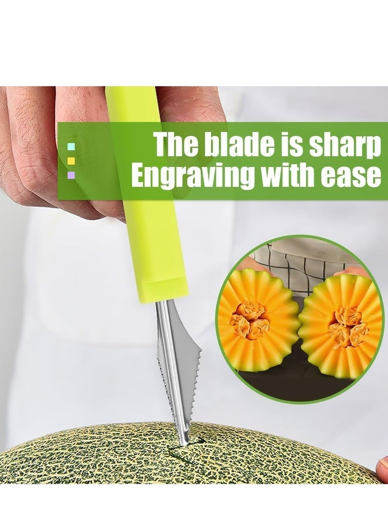 Oasisgalore Melon Baller Scoop Set, 4-in-1 Stainless Steel Melon Baller & Cutter Set (2024 Upgrade): Scooper, Slicer.  - Image 4