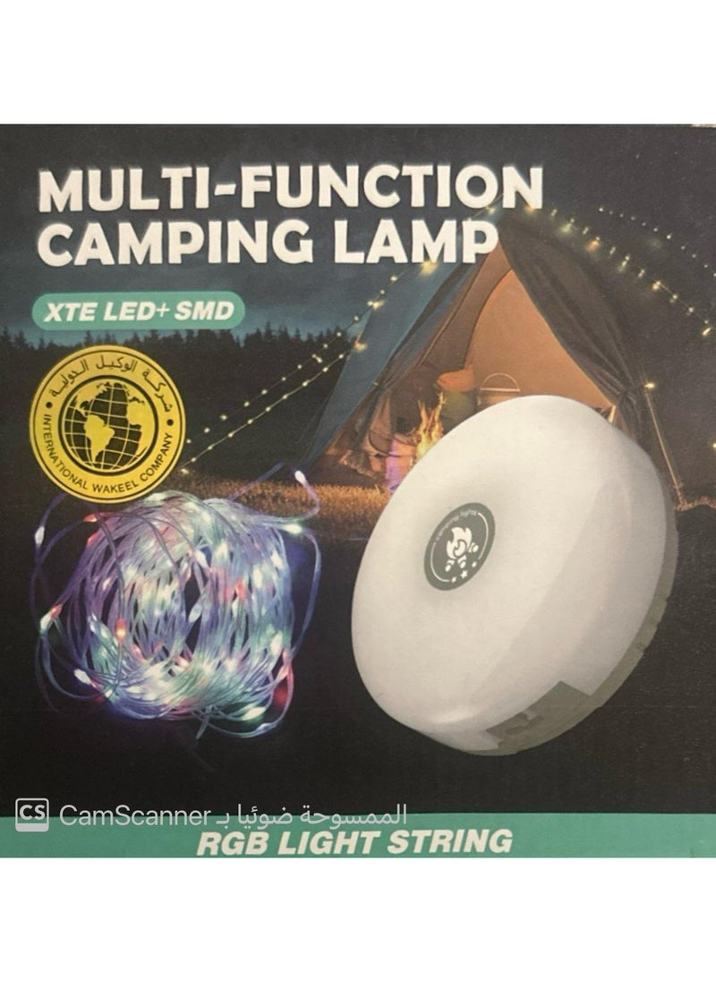 Generic Camping Fairy Lights, Multifunctional 4 in 1 USB Rechargeable Camping Light Series Design for Outdoor Tent Decoration, LED Flashlight with Magnetic Hook  - Image 2