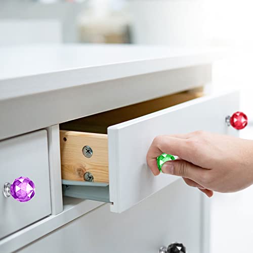 Youyole 10 Pcs Dresser Crystal Knobs 30mm Glass Pull for Cabinets and Drawers Knobs for Dresser Drawers and Kitchen(Artsy Style) - Image 4