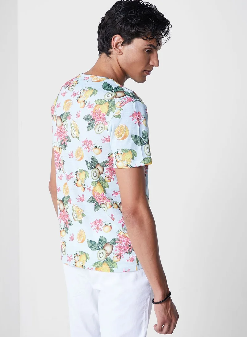 Koovs Koovs Resort Print T Shirt