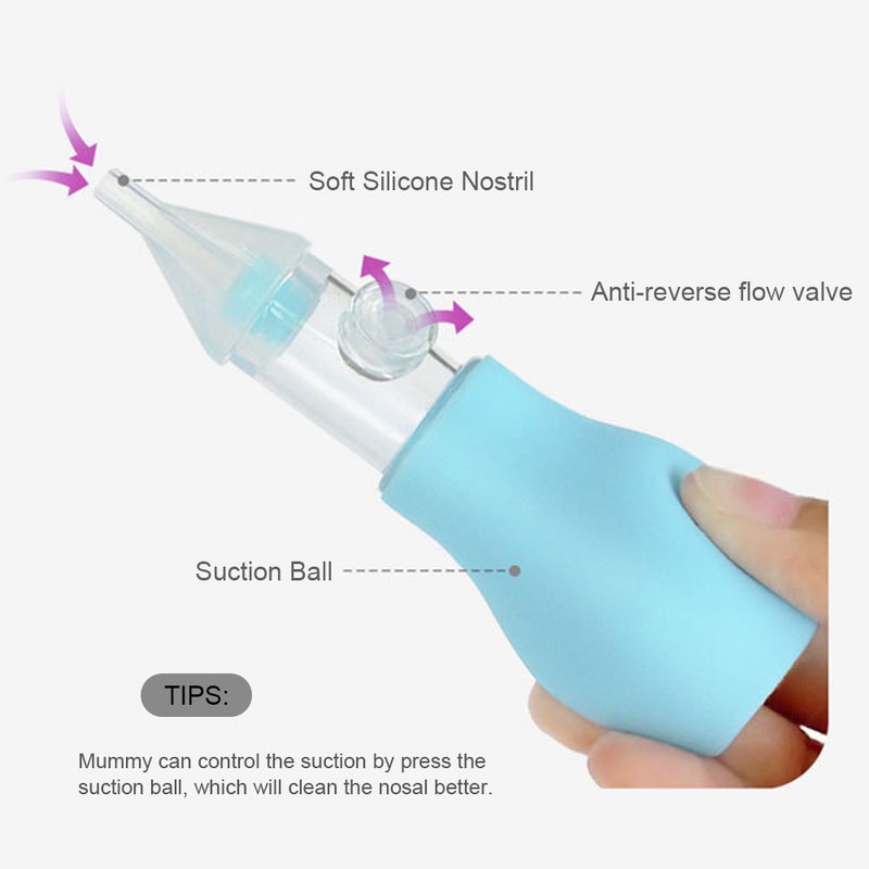 Baby Nasal Aspirator Baby Nose Cleaner Infant Nasal Aspirator Infant Backflow Aspirator - Image 2